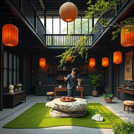 360㎡新中式风格茶艺会所装修 | 金龙华广场茶艺会所