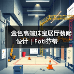 金色高端珠宝展厅装修设计 | Foti芬蒂（图4）