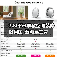 200平米早教空间装修效果图-五颗星美育